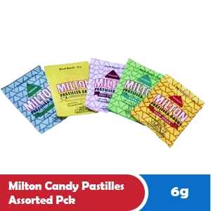 MILTON CANDY PASTILLES ASSORTED PCK 6g