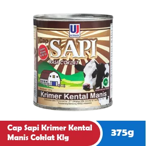 Cap Sapi Krimer Kental Manis Coklat Tin 375g