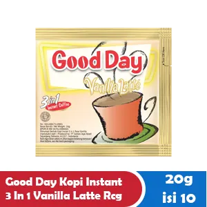 GOOD DAY KOPI INSTANT 3 IN 1 VANILLA LATTE RCG 10x20g