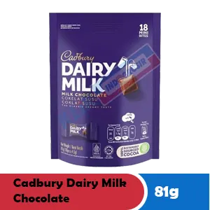 CADBURY Dairy Milk Sharebag Coklat Susu Uncang 81g