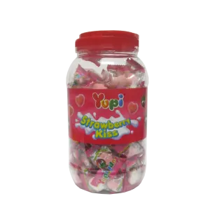 YUPI Gula-gula Gummy Kiss Strawberi Balang 300g