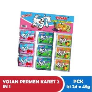 YOSAN Gula-gula Getah 2 in 1 Paket 24x48g