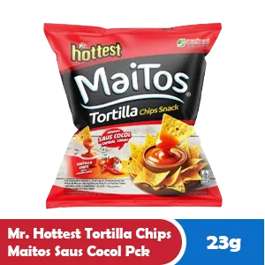 Mr.Hottest Snek Kerepek Tortilla Maitos Sos Cocol Peket 23g