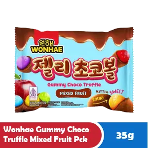 WONHAE GUMMY CHOCO TRUFFLE MIXED FRUIT PCK 35/32g