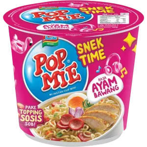 POP MIE MI INSTAN MINI / SNEK TIME AYAM BAWANG CUP 40g