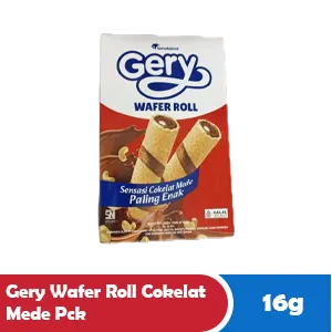 GERY WAFER ROLL COKELAT MEDE PCK 16g