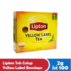 Lipton Teh Celup Yellow Label Sampul Kotak 100x2g