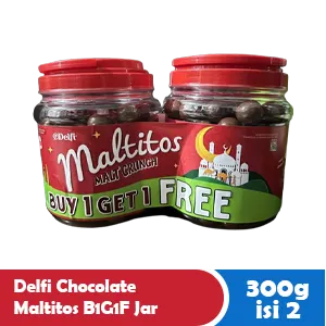 DELFI CHOCOLATE MALTITOS B1G1F JAR 2x275g