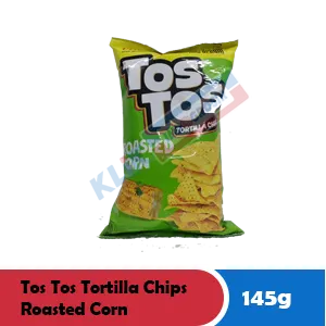 TOS TOS TORTILLA CHIPS ROASTED CORN PCK 140g