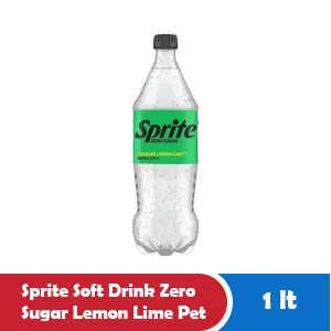 SPRITE SOFT DRINK ZERO SUGAR LEMON LIME PET 1LT