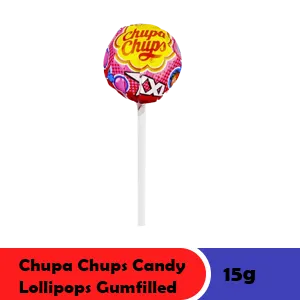 CHUPA CHUPS CANDY LOLLIPOPS GUMFILLED PCS 15g