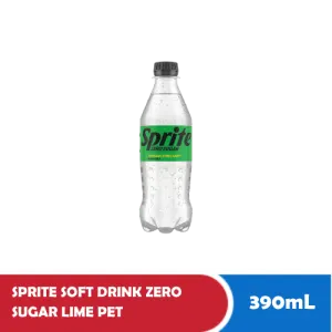 SPRITE SOFT DRINK ZERO SUGAR LIME PET 390mL