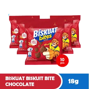 BISKUAT BISKUIT BITE CHOCOLATE PCK 18g