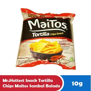 MR.HOTTEST SNACK TORTILLA CHIPS MAITOS SAMBAL BALADO PCK 10g