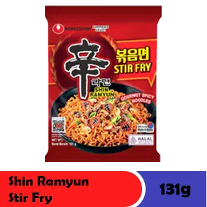 NONG SHIM INSTANT NOODLE SHIN RAMYUN STIR FRY PCK 131g