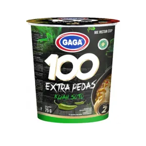 GAGA MIE INSTANT 100 EXTRA PEDAS KUAH SOTO CUP 75g