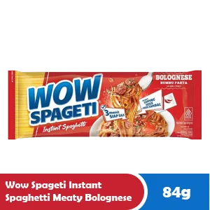 WOW SPAGETI INSTANT SPAGHETTI MEATY BOLOGNESE PCK 84/76g