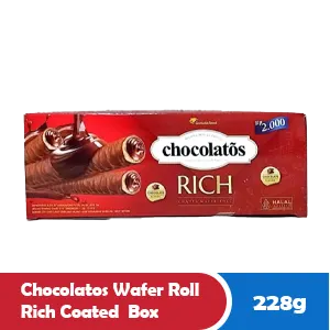 CHOCOLATOS WAFER ROLL RICH COATED BOX 228g