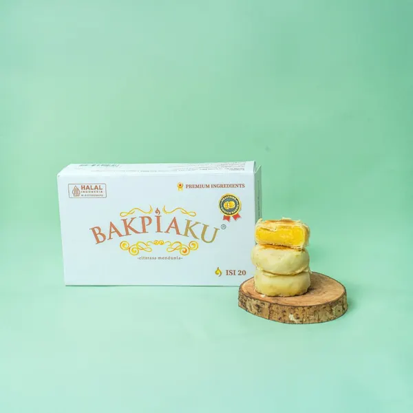 Bakpiaku ジョグジャ名物バクピア 20個入り 緑豆ヘルシーチョイス (真空パック)